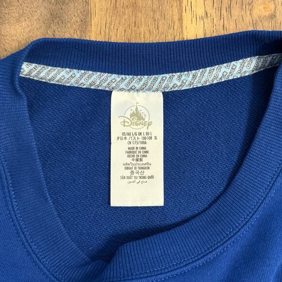 Walt Disney World Donald Duck Crew Sweatshirt Billow Sleeve Blue Women’s Large - Picture 7 of 9